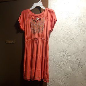 Lucky Brand Girls Large Orange Dress - approx size 12